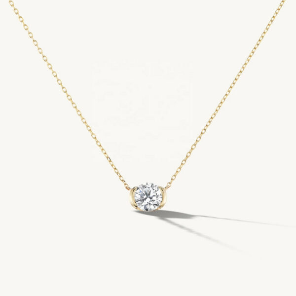 Fashion Silver CZ Chain Necklace for Jewelry Wholesale