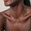 Fashion Silver CZ Chain Necklace for Jewelry Wholesale