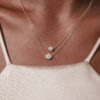 Fashion Silver CZ Chain Necklace for Jewelry Wholesale