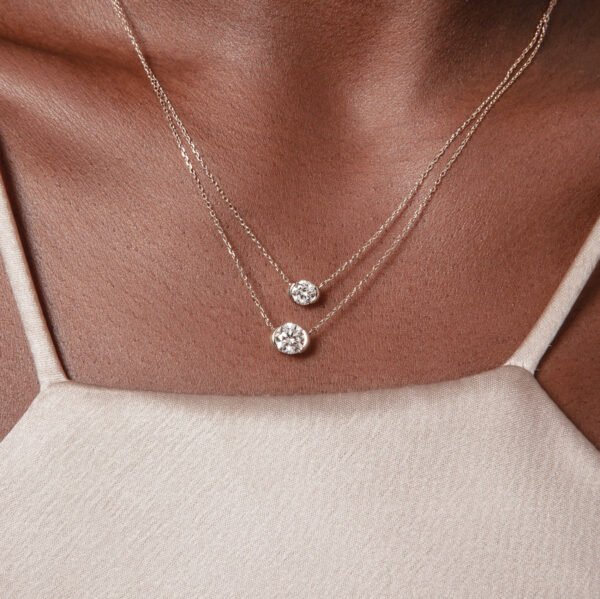 Fashion Silver CZ Chain Necklace for Jewelry Wholesale