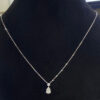 Gold Lab Grown Pear Cut Diamond Pendant Necklace Charm