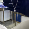 Gold Lab Grown Pear Cut Diamond Pendant Necklace Charm