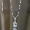 Gold Lab Grown Pear Cut Diamond Pendant Necklace Charm
