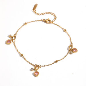 Gold Titanium Heart Pendant Necklace for Women Gift Gold Titanium Heart Pendant Necklace for Women Gift