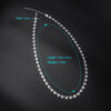 Heart Design Moissanite Silver Chain Jewelry