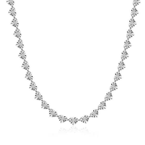 Heart Design Moissanite Silver Chain Jewelry