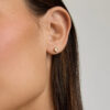 Heart Lab Grown Diamond 18K Gold Heart Stud Earrings