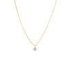 Heart Shape Lab Diamond Gold Tone Necklace Pendant
