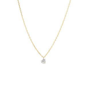 Heart Shape Lab Diamond Gold Tone Necklace Pendant
