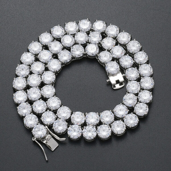 Hiphop Silver Round Cut Link Chain Necklace Jewelry