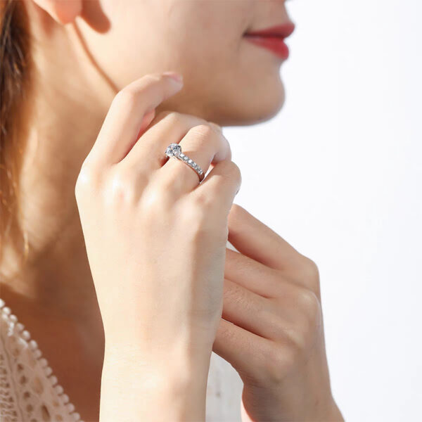 Lab Grown Diamond 18K White Gold Classic Wedding Ring