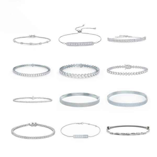 Lab Grown Diamond Gold Bracelet Classic Round Unisex