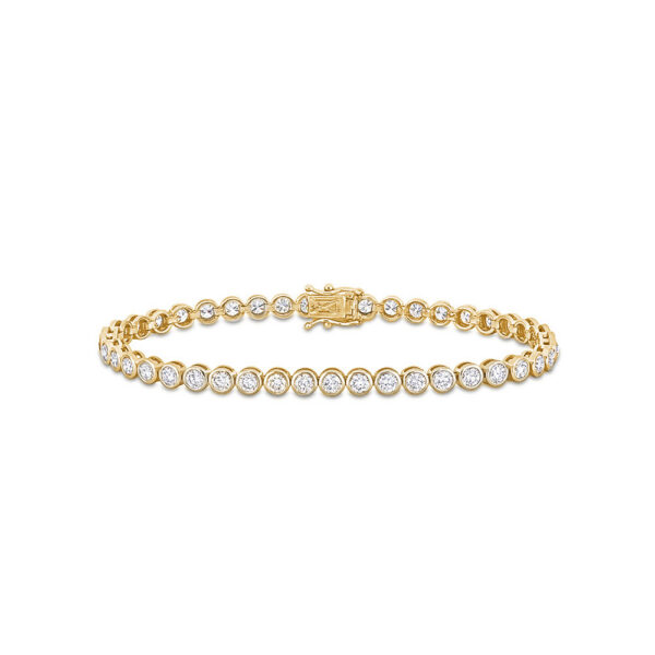 Lab Grown Diamond Gold Bracelet Classic Round Unisex
