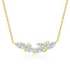 Lab Grown Diamond Marquise Pendant Necklace 18K Gold Tone