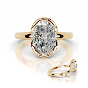 Lab Grown Diamond Oval Gold Engagement Ring Classic Lab Grown Diamond Oval Gold Engagement Ring Classic