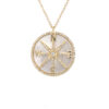 Lab Grown Diamond Silver Necklace 18K Gold Plated Women