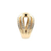 Luxury 18K Gold Plated Diamond Pave Women's Ring R11944-00A