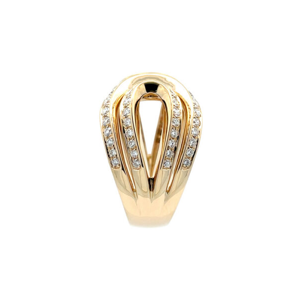 Luxury 18K Gold Plated Diamond Pave Women's Ring R11944-00A