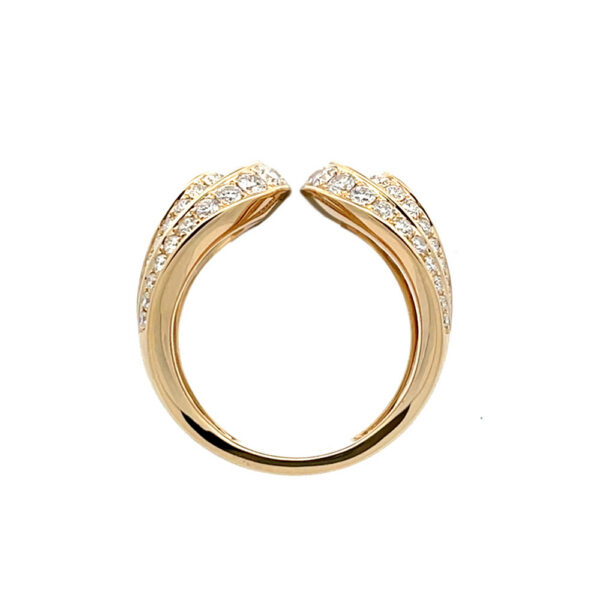 Luxury 18K Gold Plated Diamond Pave Women's Ring R11944-00A