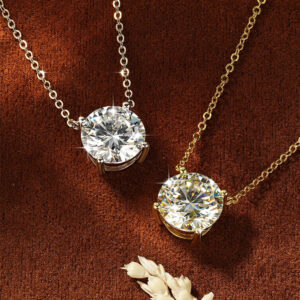 Luxury D Color Moissanite Ball Pendant Necklace 18K Luxury D Color Moissanite Ball Pendant Necklace 18K