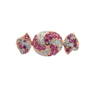 Luxury Gold Lab Diamond Irregular Brooch Lapel Pin