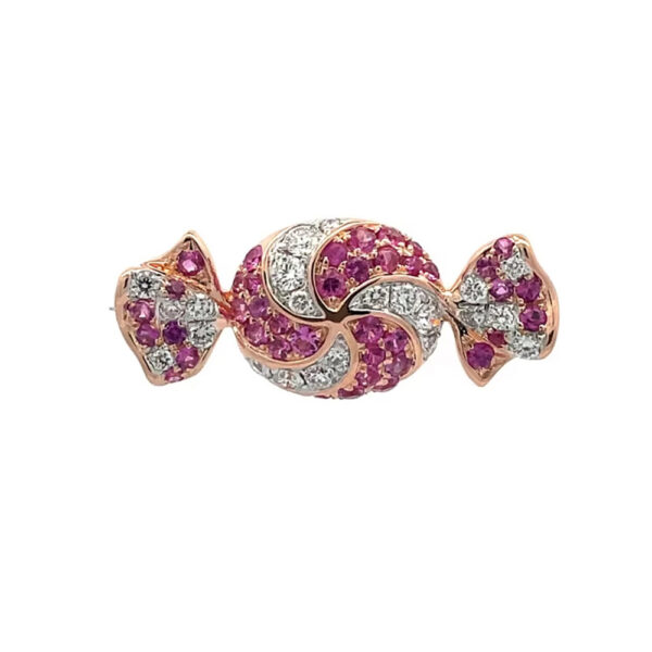 Luxury Gold Lab Diamond Irregular Brooch Lapel Pin