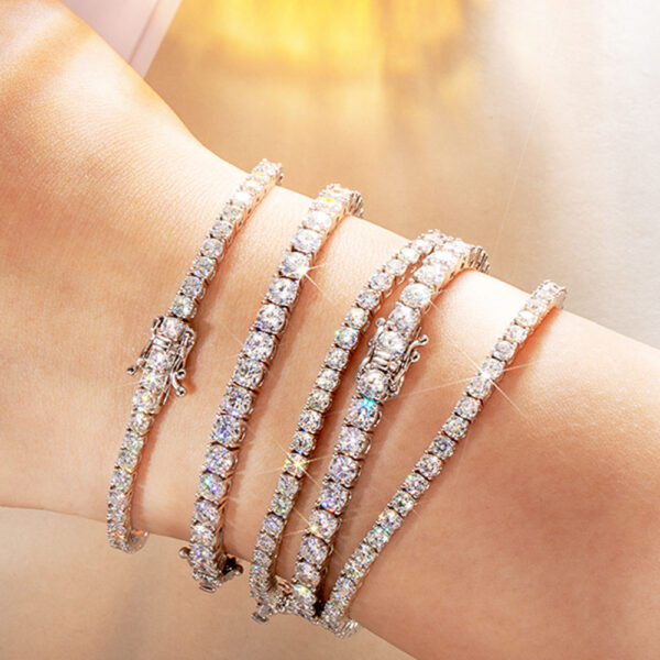 Luxury Lab Grown Diamond Gold Plated Tennis Bracelet