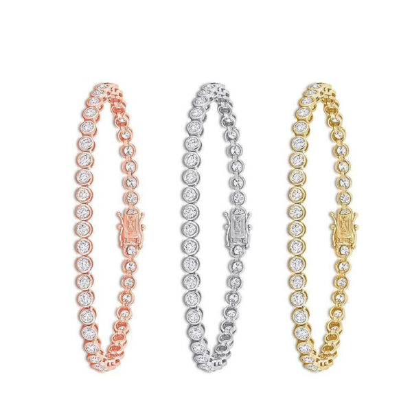 Luxury Lab Grown Diamond Gold Plated Tennis Bracelet