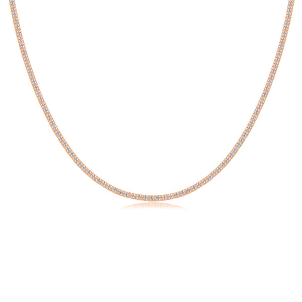 Luxury Moissanite 925 Silver Gold Plated Tennis Chain