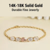 Luxury Pear Cut Lab Grown Diamond Gold Hip Hop Bracelet