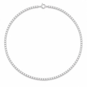 Luxury Silver Crown Zircon Necklace Engagement Jewelry