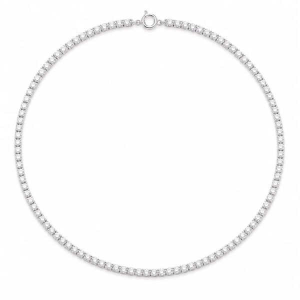 Luxury Silver Crown Zircon Necklace Engagement Jewelry