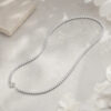 Luxury Silver Crown Zircon Necklace Engagement Jewelry