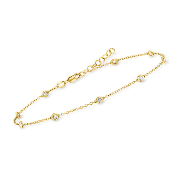 Minimalist 18K Gold Lab Grown Diamond Anklet Jewelry