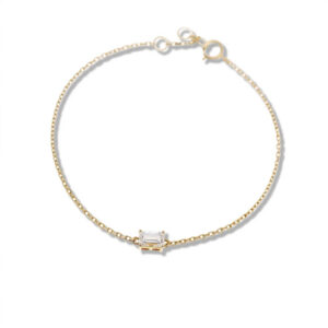 Minimalist Emerald Cut Lab Diamond Bracelet Minimalist Emerald Cut Lab Diamond Bracelet