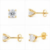 Moissanite Silver Ball Stud Earrings S925 Unisex Gift