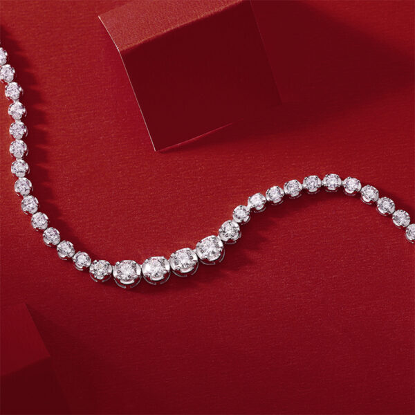 Moissanite Silver Hiphop Rock Style Pendant Chain Jewelry