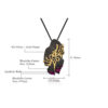 Natural Gemstone Silver Floral Pendant Necklace Jewelry