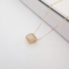 Natural H Color Diamond 18K Gold Classic Round Chain