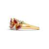 Natural Ruby Gemstone Gold Ring with Diamond Accent