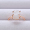 New Gothic Sterling Silver Zircon Cocktail Ring Jewelry