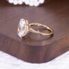 Oval Lab Grown Diamond Gold Plated Classic Ring Design