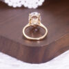 Oval Lab Grown Diamond Gold Plated Classic Ring Design