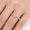 Pear Cut Lab Diamond Silver Ring