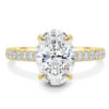 Pear Cut Lab Grown Diamond Ring 18K Gold Bridal Jewelry