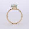 Pear Cut Moissanite Ring Gold Tone Claw Setting Jewelry