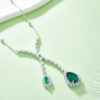 Pear Cut Moissanite Silver Pendant Classic Elegance