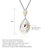 Red Garnet Silver Pendant Fashion Jewelry