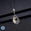 Red Garnet Silver Pendant Fashion Jewelry