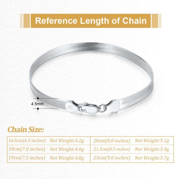 Rhodium Gold Plated Silver Chain Jewelry for Wholesale